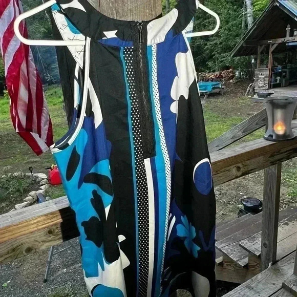 Beige by eci Swing. A- Line Sleeveless Womens Sz L Blouse - Picture 2 of 4